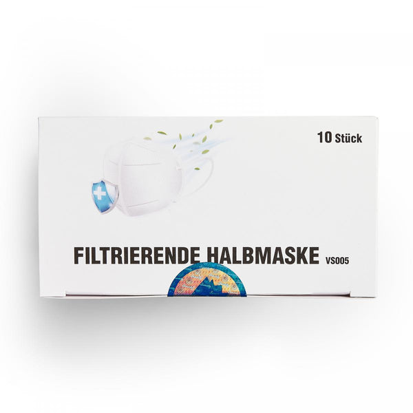 100x FFP2 filtering half masks 5-ply white